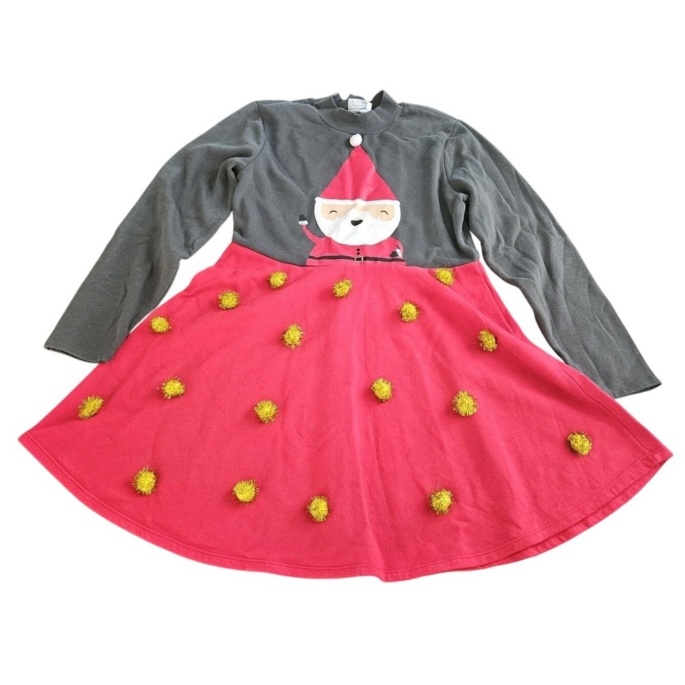 Mighty Fine Santa Claus Dress Women's Size 2XL Red & Gray Grey